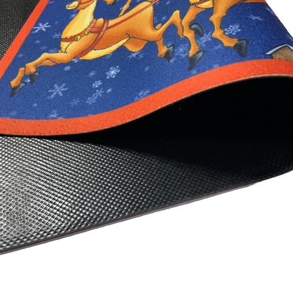 Christmas Holiday Doormat Santa Sleigh Rug Accent Mat Festive Decor 16 X 24 In - Picture 6 of 14